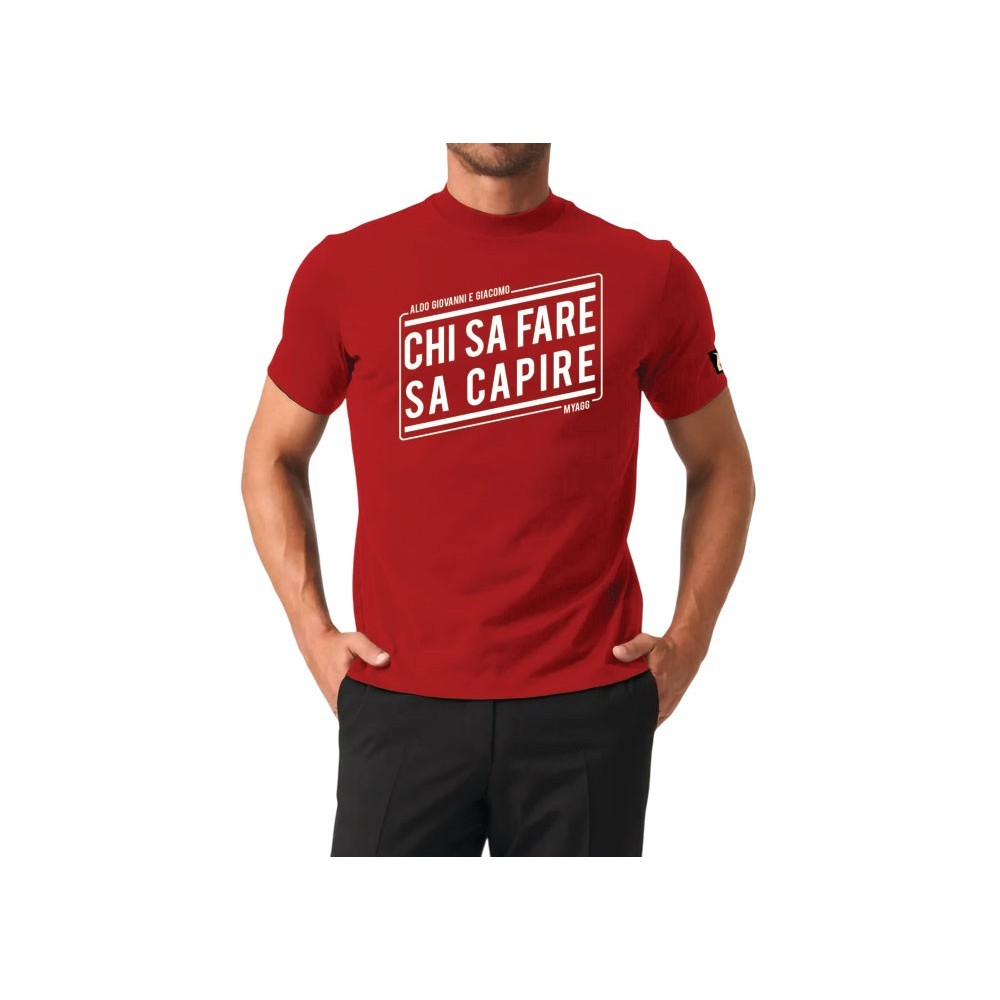 CHI SA FARE SA CAPIRE T-SHIRT ROSSA TAGLIA L MYAGG