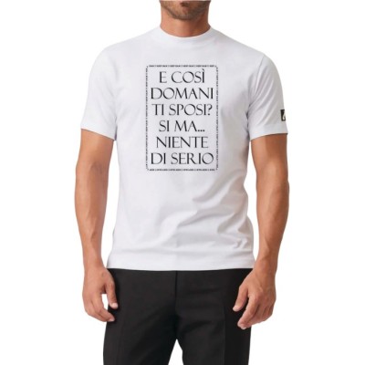 MYAGG E COSI DOMANI TI SPOSI WHITE T-SHIRT L SIZE