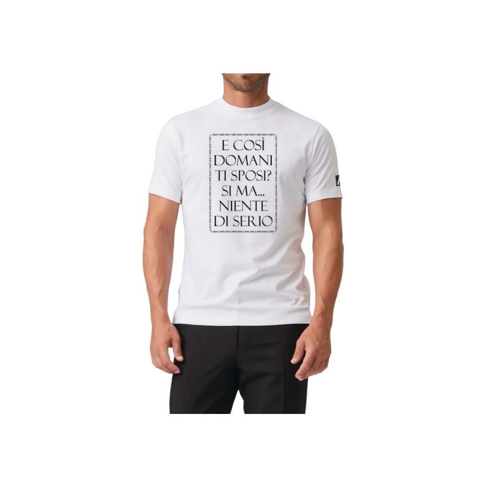 MYAGG E COSI DOMANI TI SPOSI WHITE T-SHIRT L SIZE