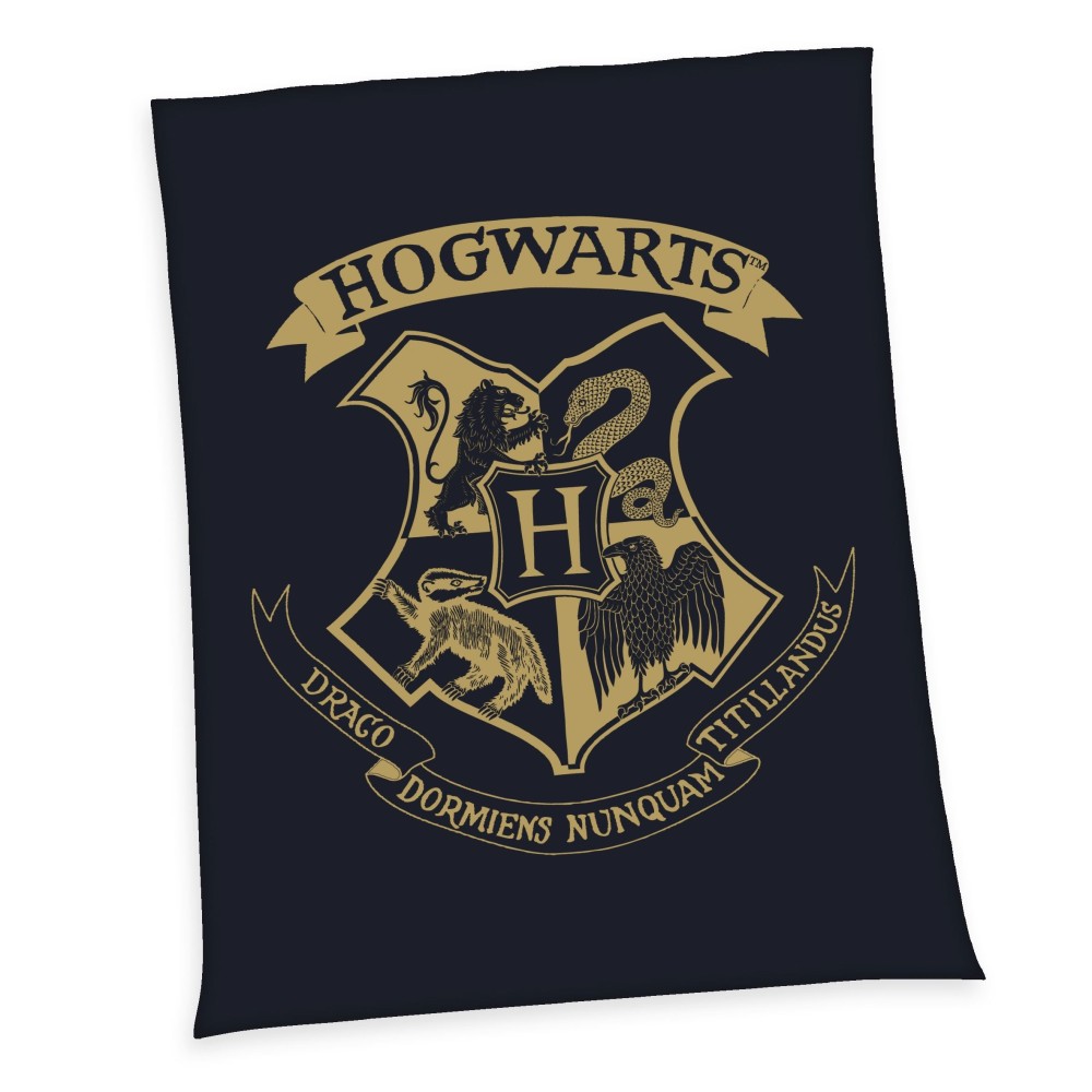 HERDING HARRY POTTER HOGWARTS LOGO FLEECE BLANKET 150X200CM