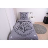 HERDING HARRY POTTER HOGWARTS LOGO DUVET COVER AND PILLOWCASE SET