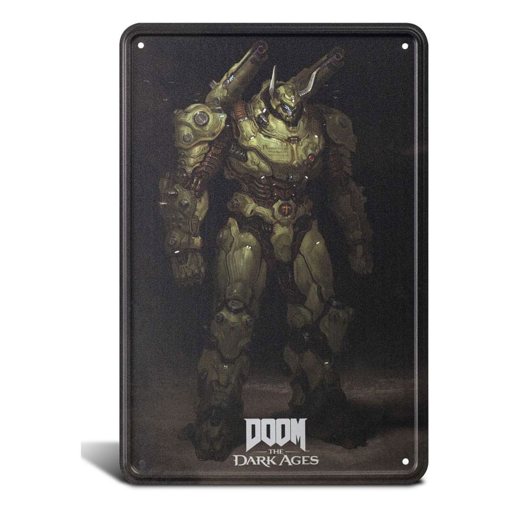 DOOM THE DARK AGES ATLAN TARGA METALLO 30X20CM DEVPLUS