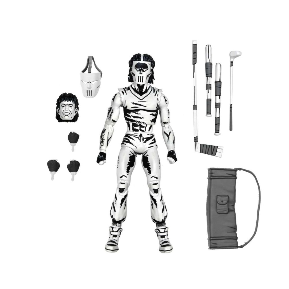 NECA TEENAGE MUTANT NINJA TURTLES MIRAGE COMICS CASEY JONES BLACK & WHITE ACTION FIGURE