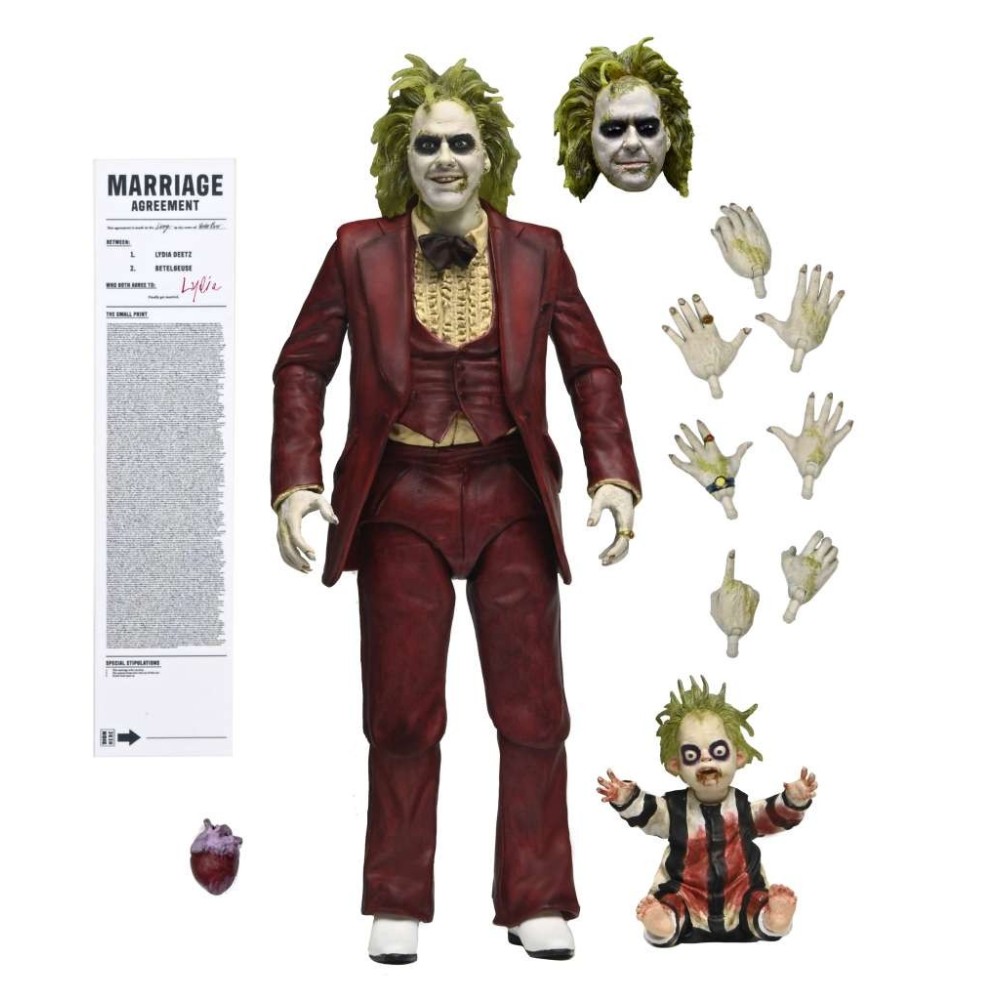 BEETLEJUICE BEETLEJUICE ULTIMATE RED TUXEDO BETTLEJUICE ACTION FIGURE NECA