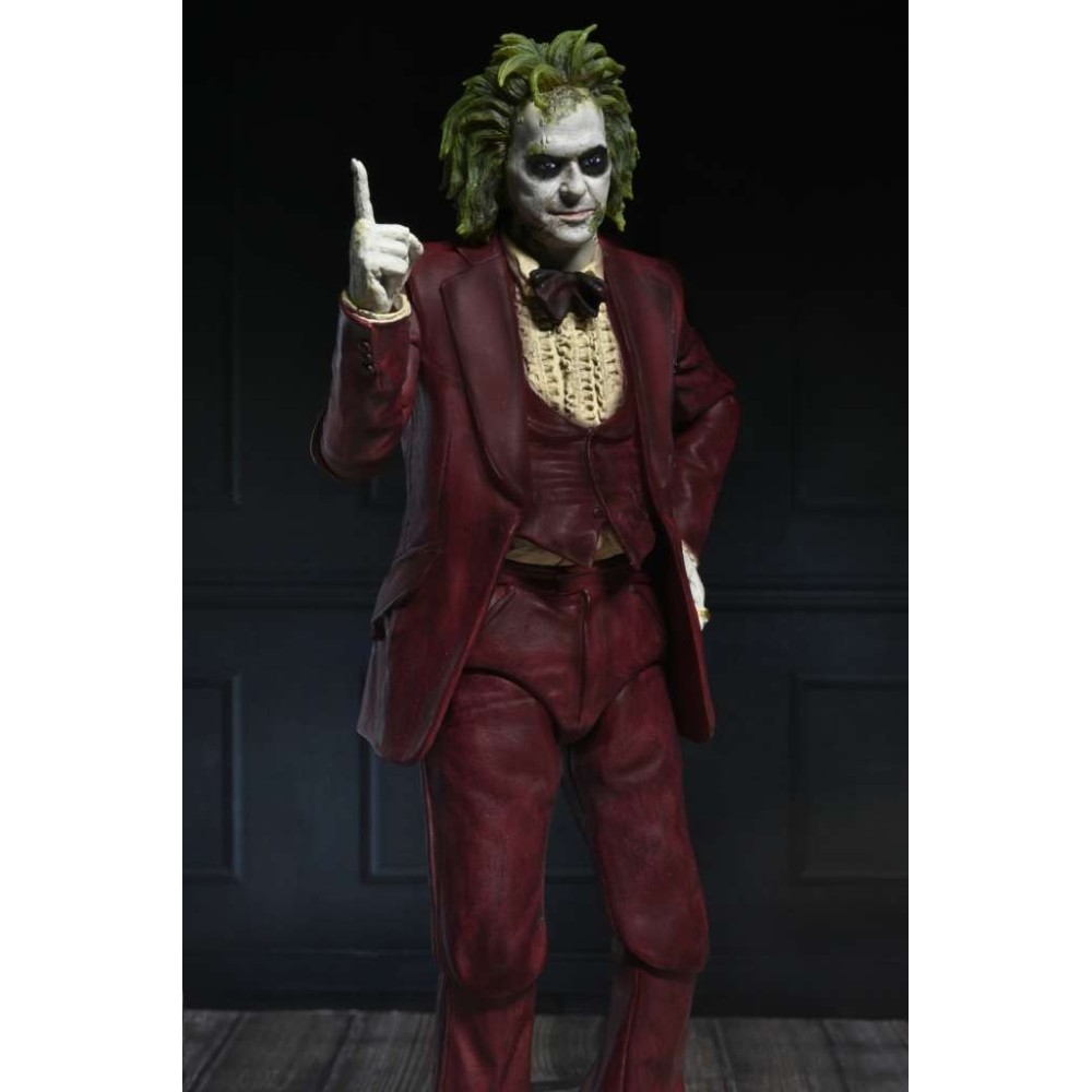NECA BEETLEJUICE BEETLEJUICE ULTIMATE RED TUXEDO BETTLEJUICE PVC ACTION FIGURE