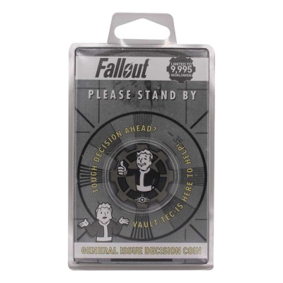 FALLOUT DECISION COIN BLACK AND WHITE LIMITED EDITION MONETA FANATTIK
