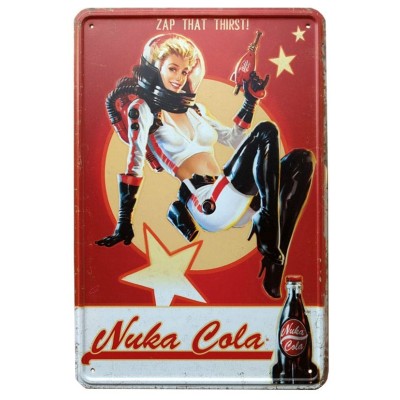 DEVPLUS FALLOUT NUKA COLA ZAP THAT THIRST GIRL TIN SIGN 21X30CM
