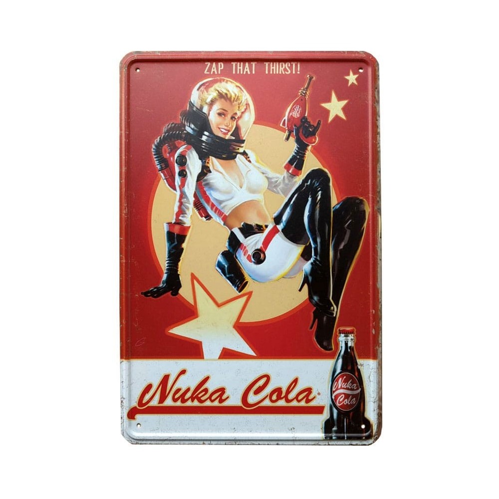 DEVPLUS FALLOUT NUKA COLA ZAP THAT THIRST GIRL TIN SIGN 21X30CM