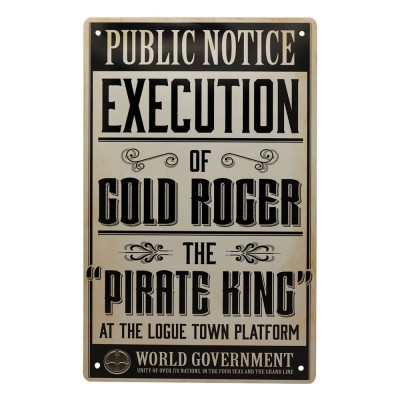 ONE PIECE NETFLIX SET 3X TARGHE IN LATTA 18X28CM FANATTIK