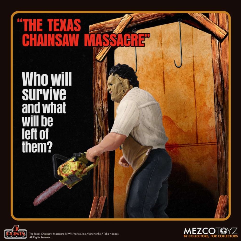 MEZCO TOYS THE TEXAS CHAINSAW MASSACRE 5 POINTS LEATHERFACE PVC ACTION FIGURE