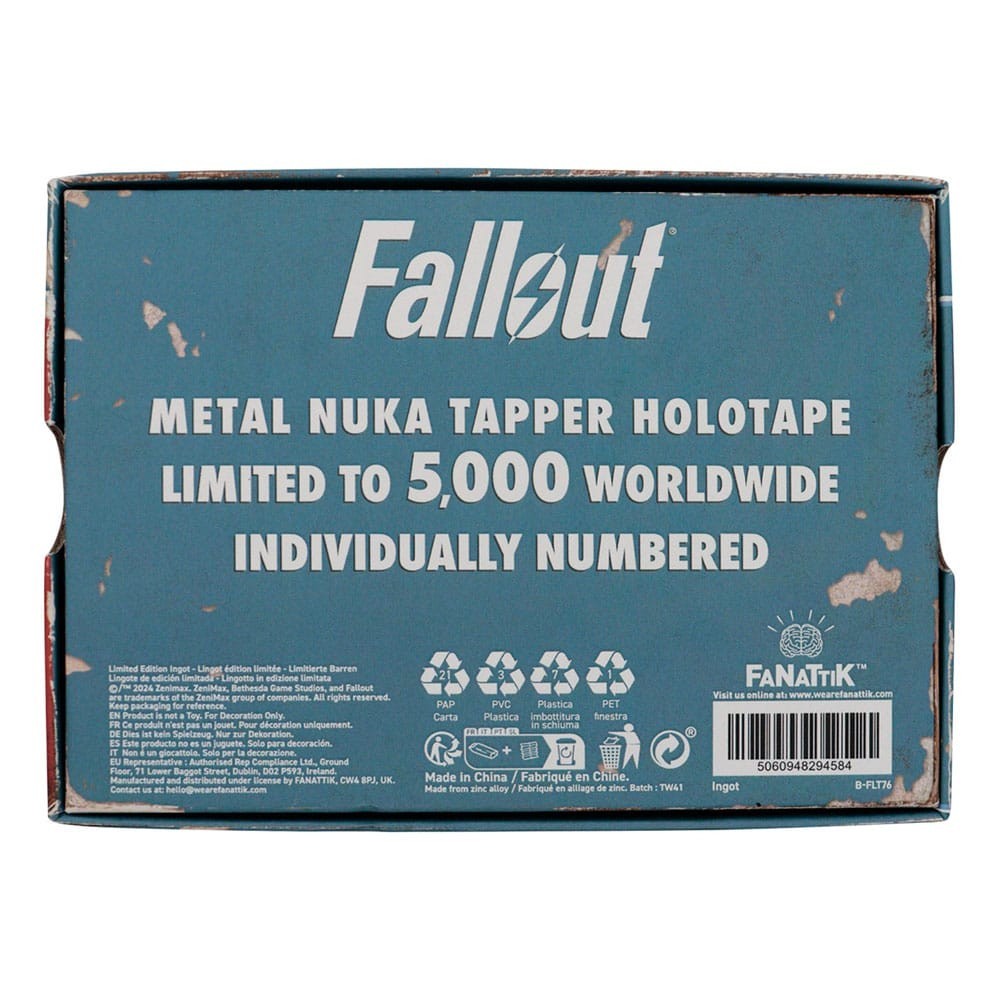 FALLOUT NUKA TAPPER HOLOTAPE METAL REPLICA FANATTIK