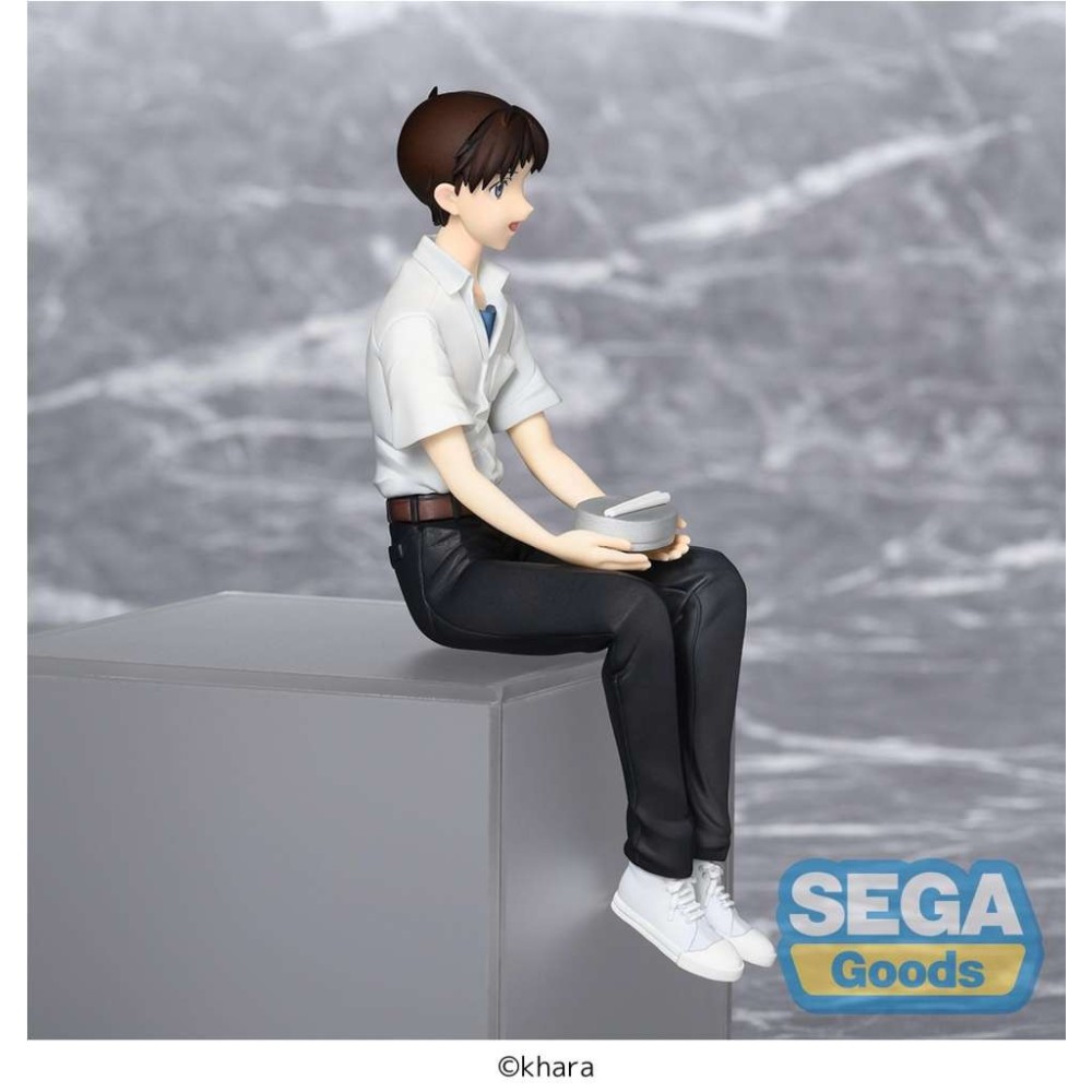 REBUILD OF EVANGELION SHINJI IKARI PM PERCHING STATUA FIGURE SEGA GOODS