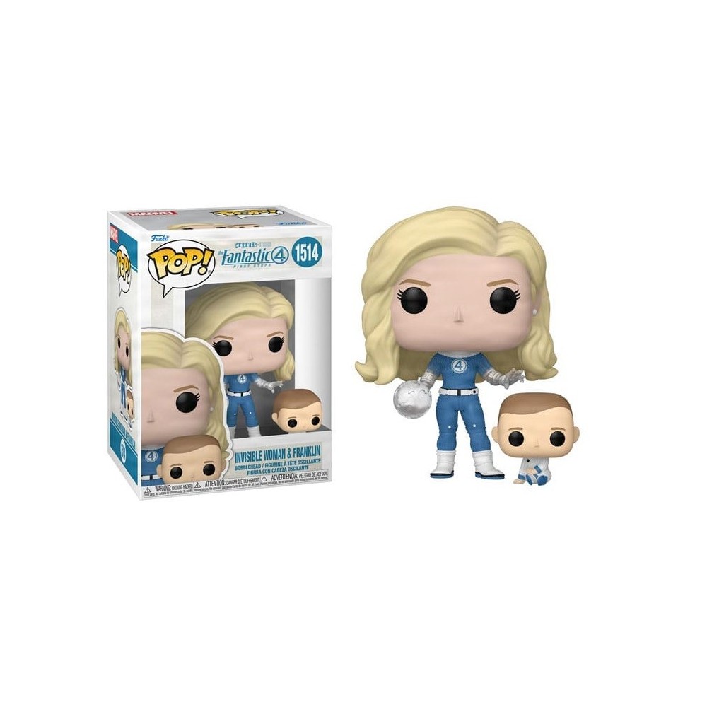FUNKO POP! FANTASTICI QUATTRO INVISIBLE WOMAN & FRANKLIN BOBBLE HEAD FIGURE FUNKO