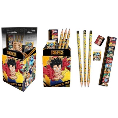 ONE PIECE THE NEW WORLD SET CANCELLERIA CON PORTAPENNE KIDS LICENSING