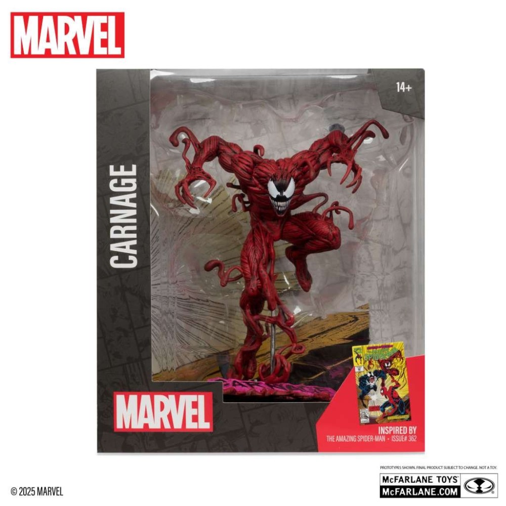 MC FARLANE MARVEL COLLECTION PVC STATUE CARNAGE (AMAZING SPIDER-MAN 362) 1/10 STATUE PVC FIGURE