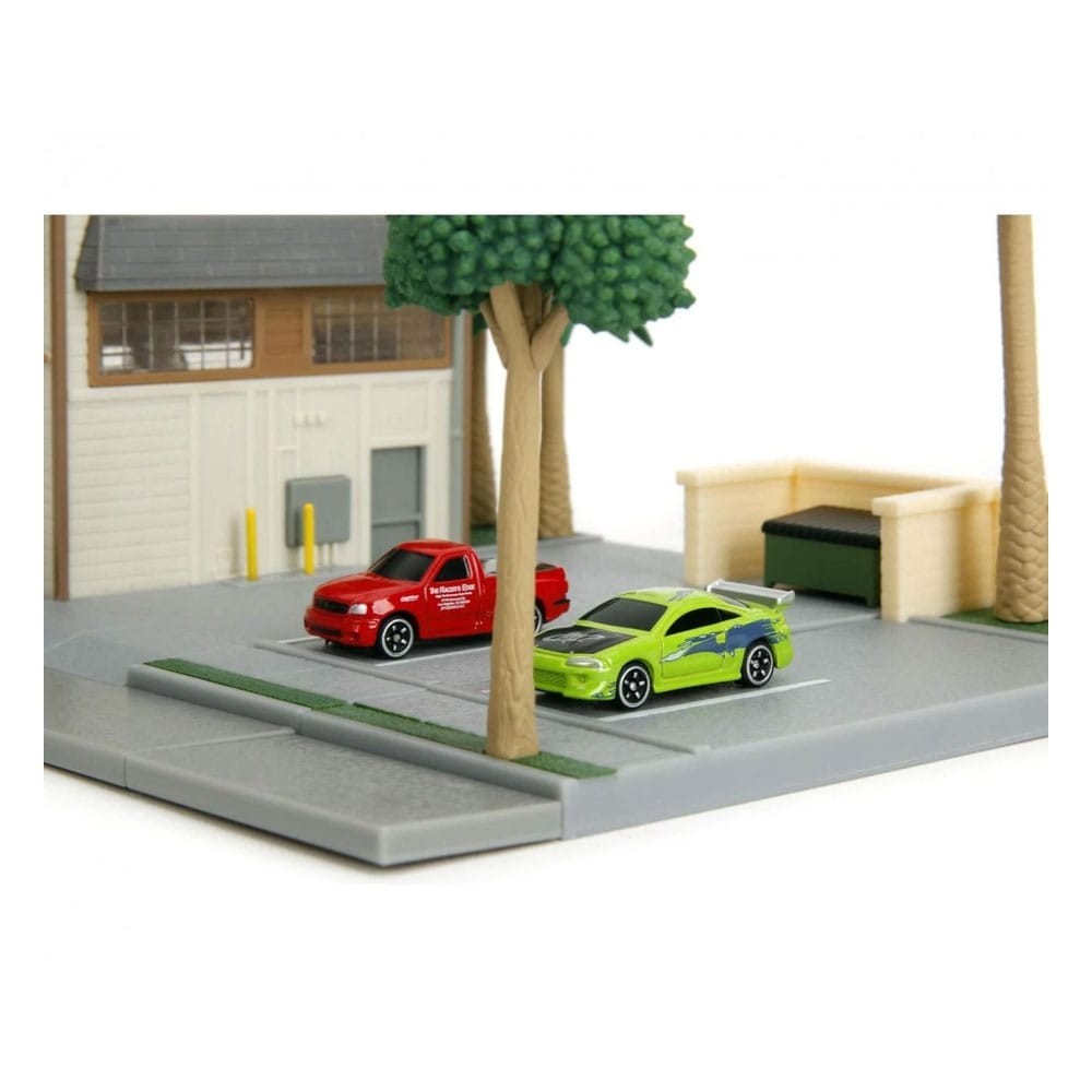 FAST AND FURIOUS NANO SCENE TORETTO'S CAFE WITH CARS DIORAMA JADA TOYS