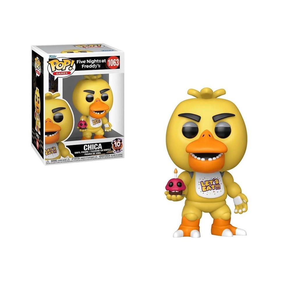 FUNKO FUNKO POP! FIVE NIGHTS AT FREDDY'S CHICA 10 YEARS BOBBLE HEAD KNOCKER FIGURE