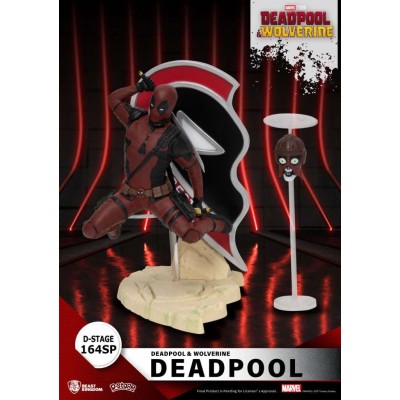 D-STAGE DEADPOOL & WOLVERINE DEADPOOL + HEADPOOL STATUA FIGURE DIORAMA BEAST KINGDOM