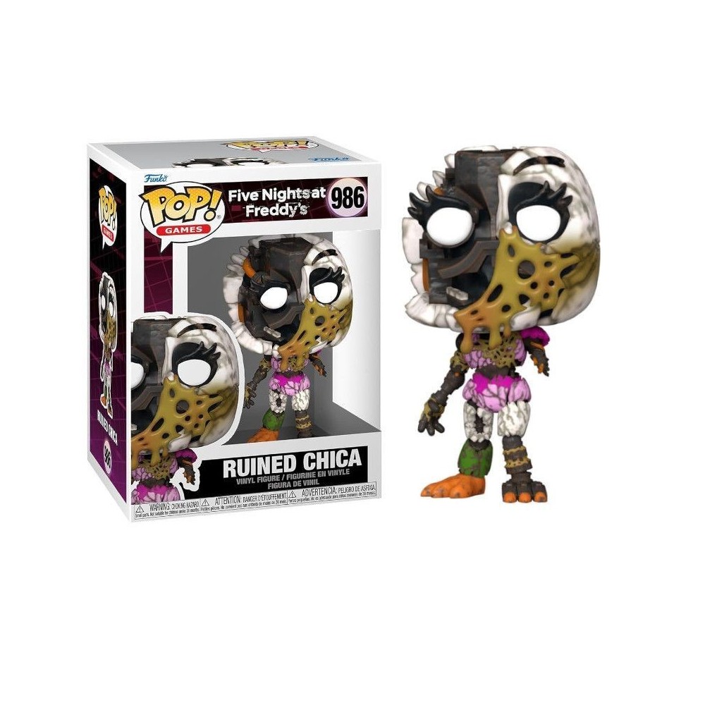 FUNKO FUNKO POP! FIVE NIGHTS AT FREDDY'S RUINED CHICA BOBBLE HEAD KNOCKER FIGURE