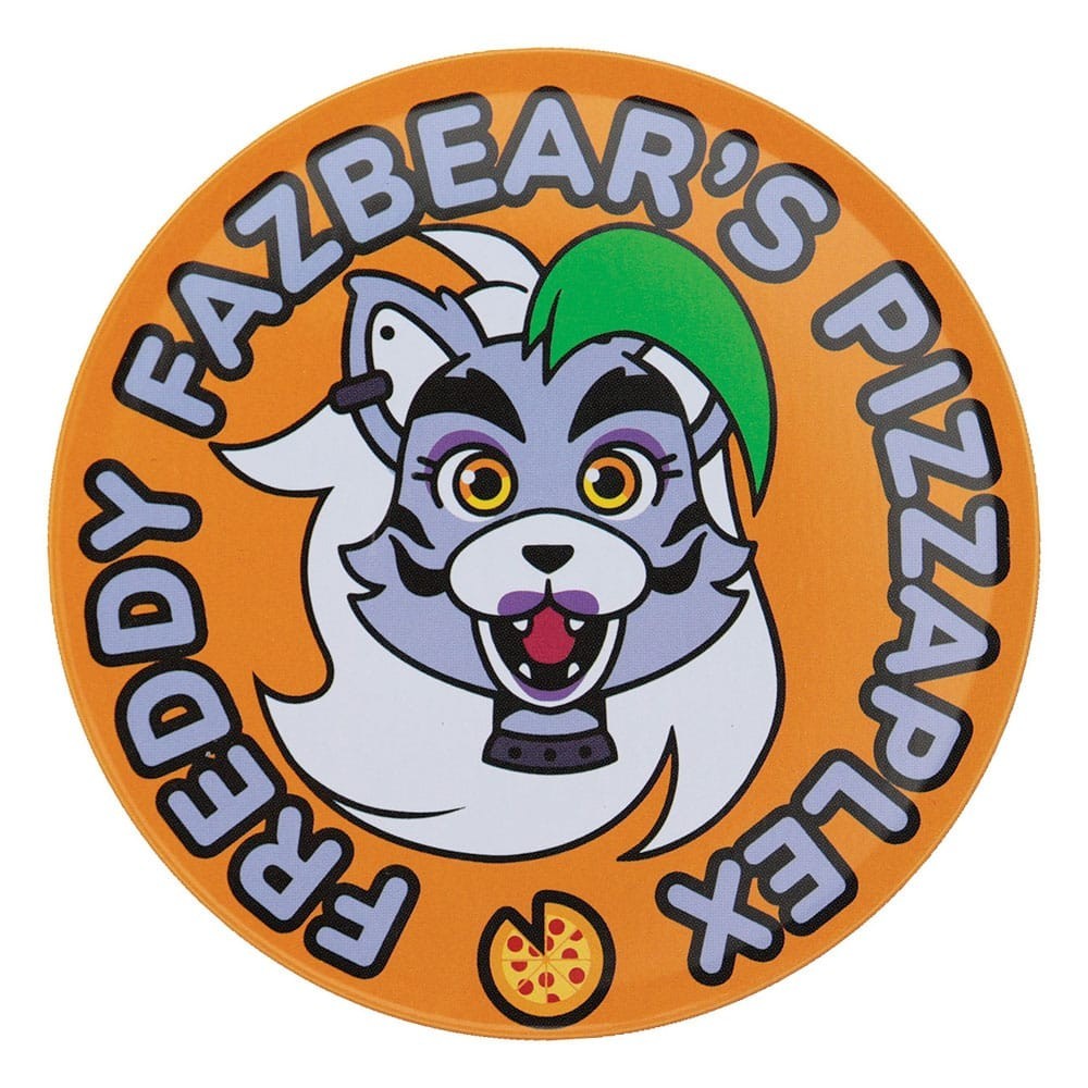FIVE NIGHTS AT FREDDY'S PIZZAPLEX METAL COASTERS SET 4 SOTTOBICCHIERI FANATTIK