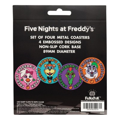 FANATTIK FIVE NIGHTS AT FREDDY'S PIZZAPLEX METAL COASTERS SET