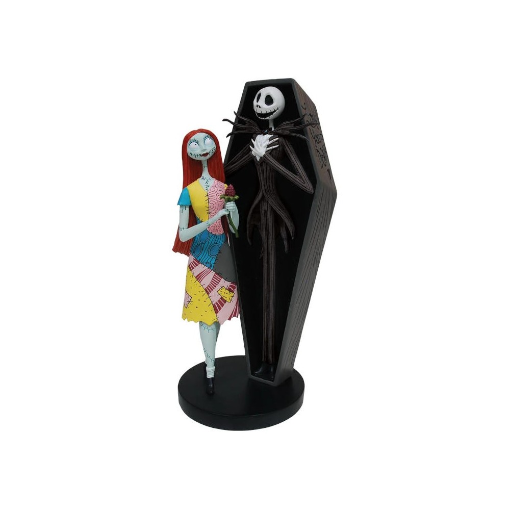 ENESCO THE NIGHTMARE BEFORE CHRISTMAS JACK AND SALLY COFFIN STATUE FIGURE