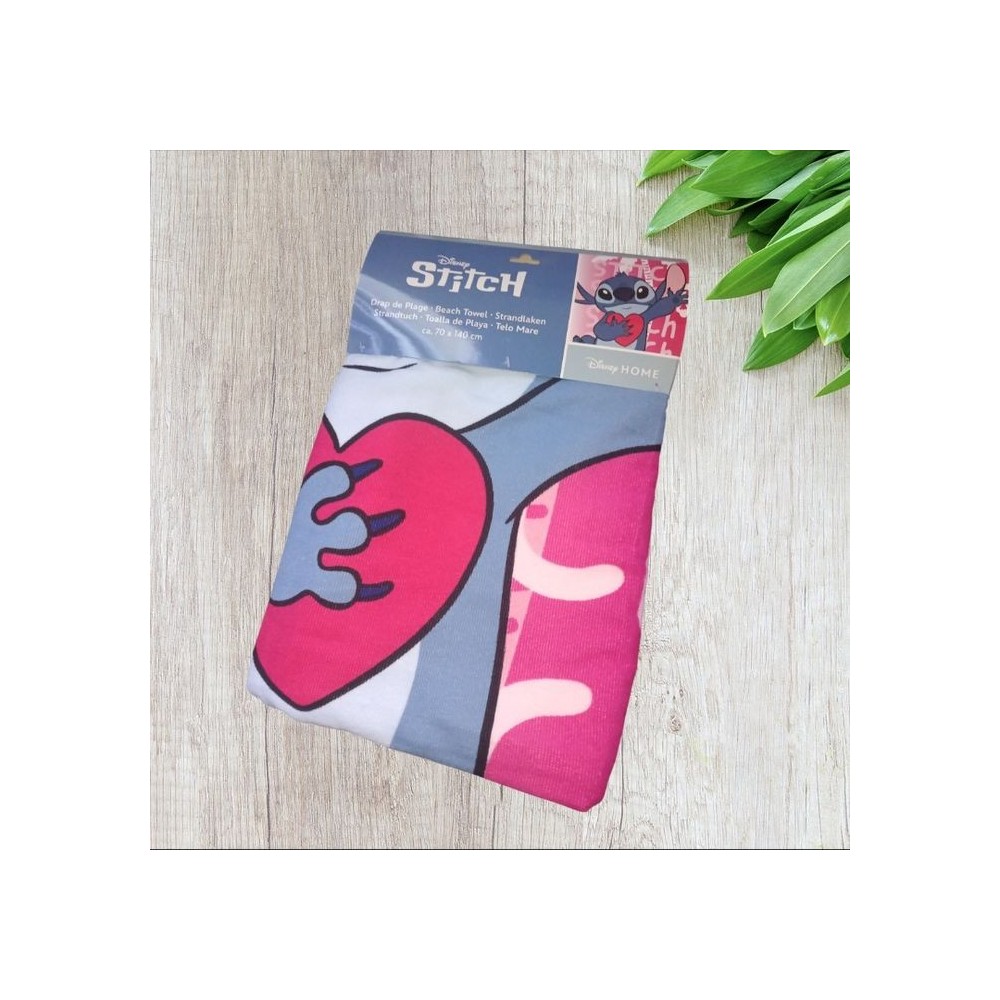 AYMAX DISNEY STITCH HEART BEACH BATH TOWEL 140X70CM