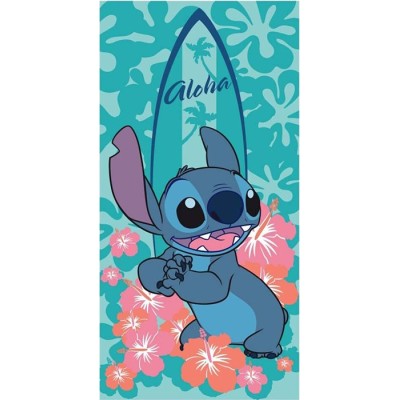 AYMAX DISNEY STITCH ALOHA FLOWERS BEACH BATH TOWEL 140X70CM