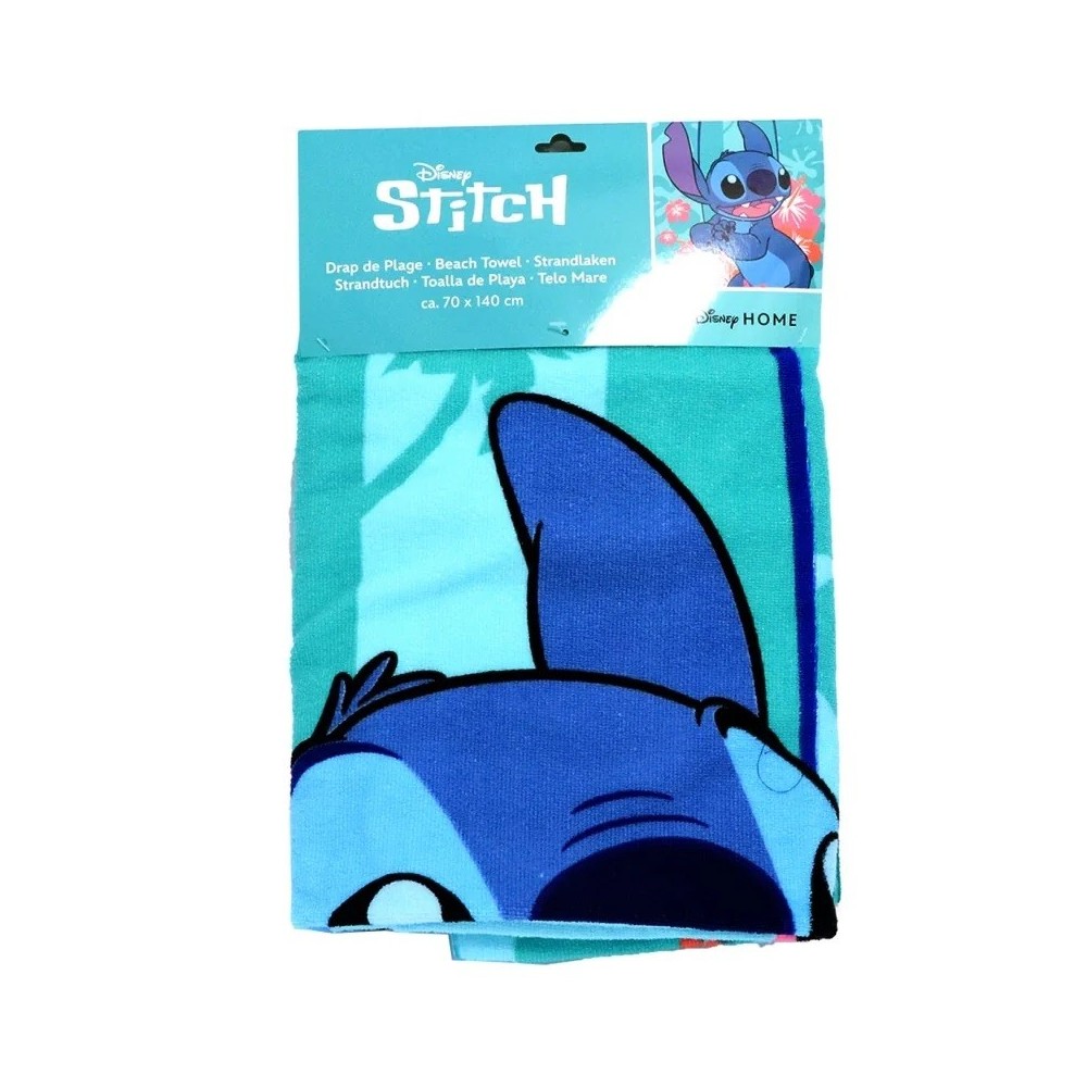 AYMAX DISNEY STITCH ALOHA FLOWERS BEACH BATH TOWEL 140X70CM