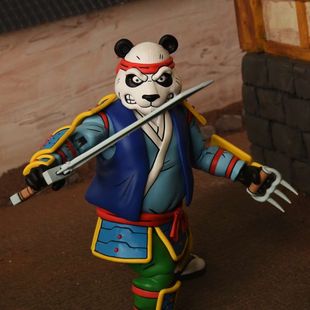 TEENAGE MUTANT NINJA TURTLES CARTOON PANDA KHAN ULTIMATE ACTION FIGURE NECA