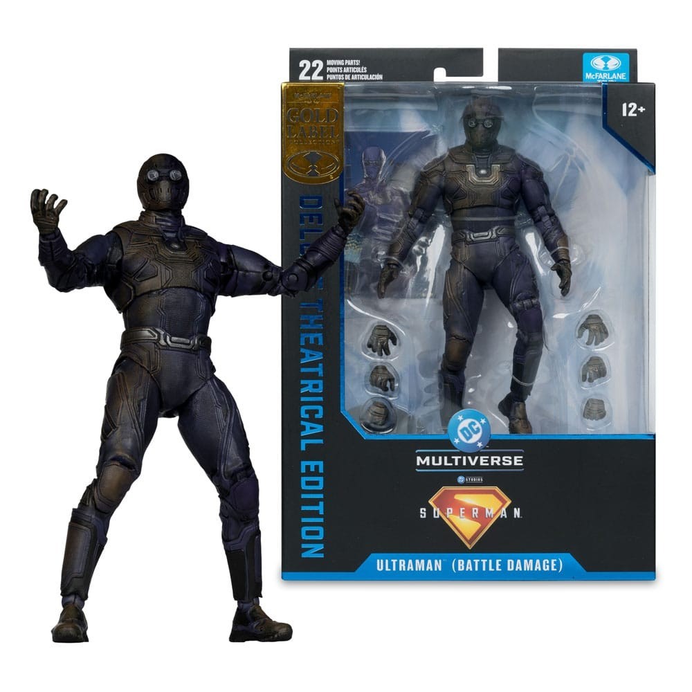 DC MULTIVERSE SUPERMAN MOVIE 2025 ULTRAMAN BATTLE DAMAGE DELUXE GOLD LABEL ACTION FIGURE MC FARLANE