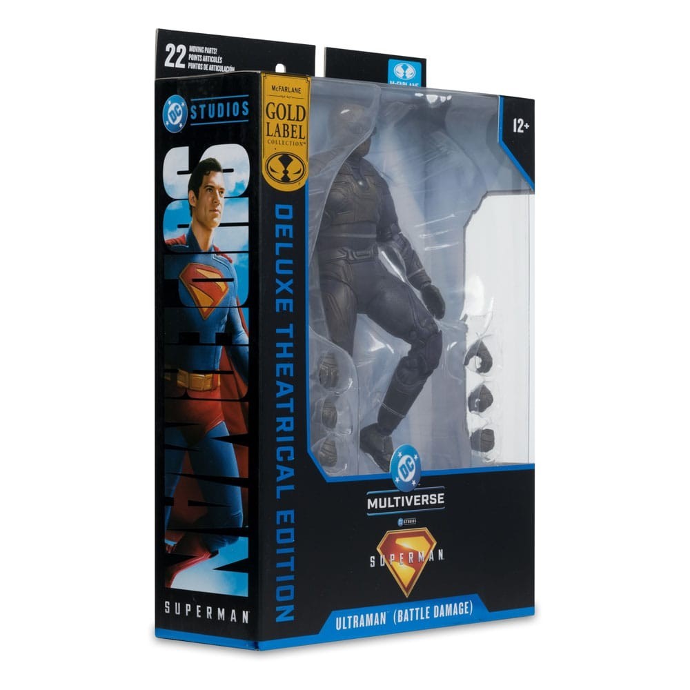 DC MULTIVERSE SUPERMAN MOVIE 2025 ULTRAMAN BATTLE DAMAGE DELUXE GOLD LABEL ACTION FIGURE MC FARLANE