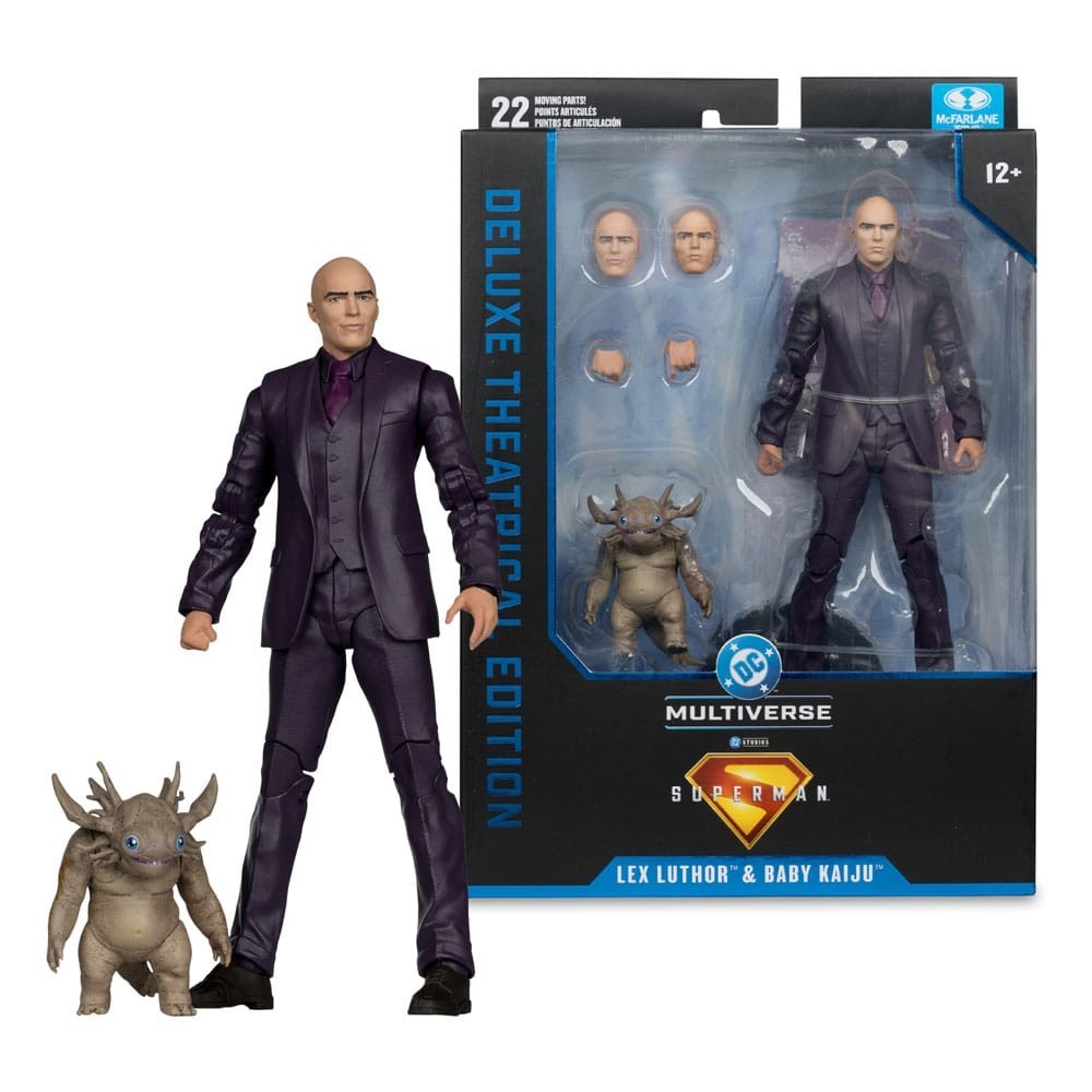 MC FARLANE DC MULTIVERSE SUPERMAN MOVIE 2025 LEX LUTHOR AND BABY KAIJU DELUXE ACTION FIGURE