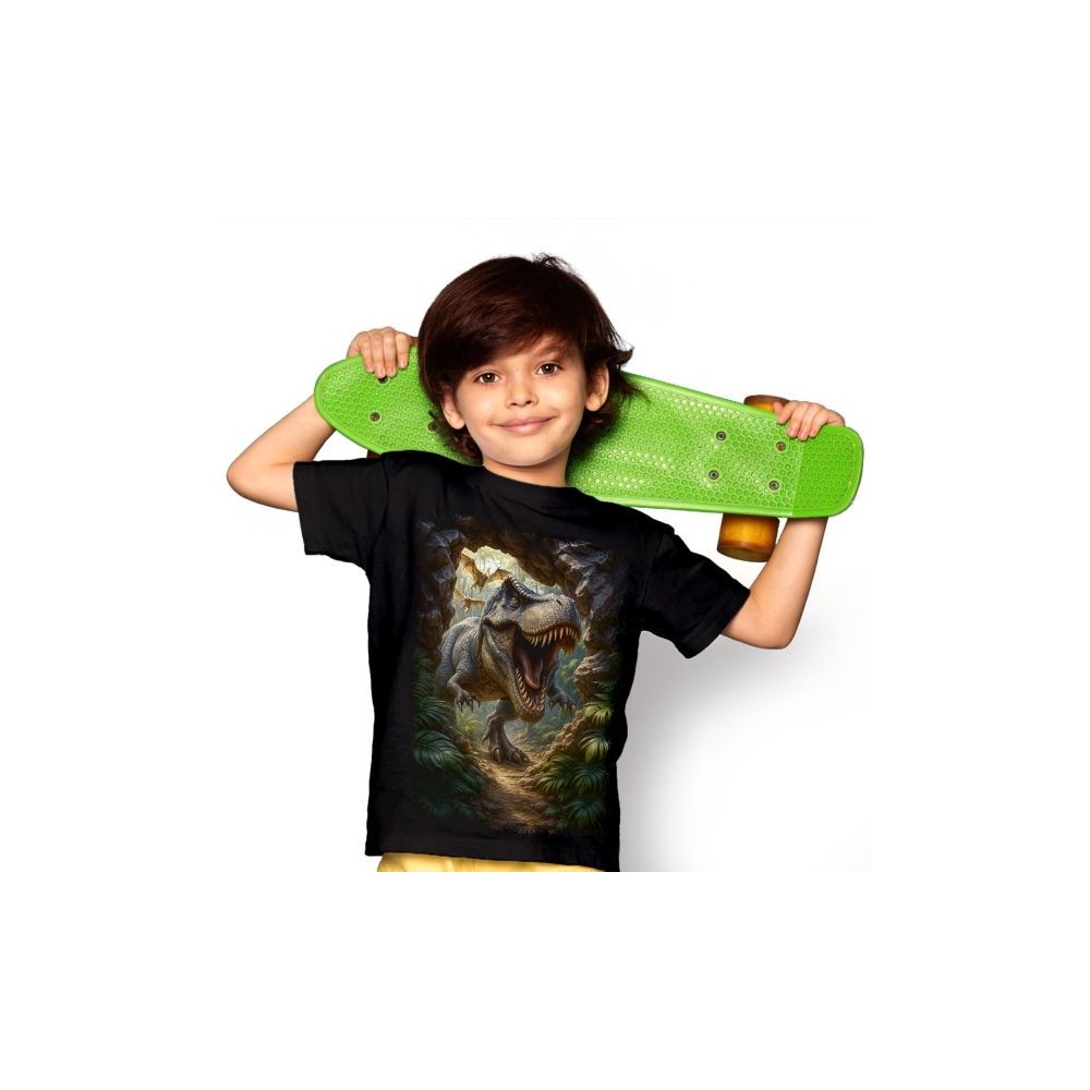 T SHIRT CHILDREN DARK EMBER T-REX
