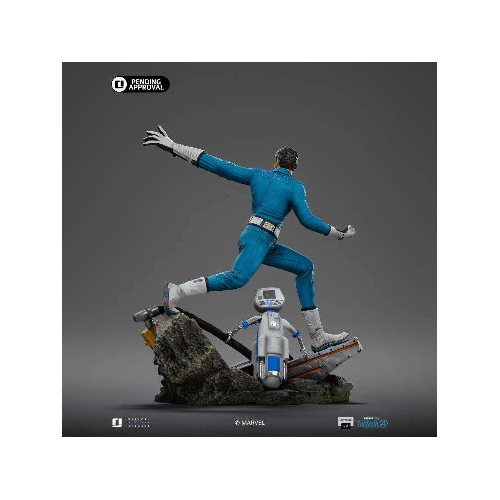 FANTASTIC FOUR FIRST STEPS MISTER FANTASTIC & H.E.R.B.I.E. ART SCALE STATUA IRON STUDIOS