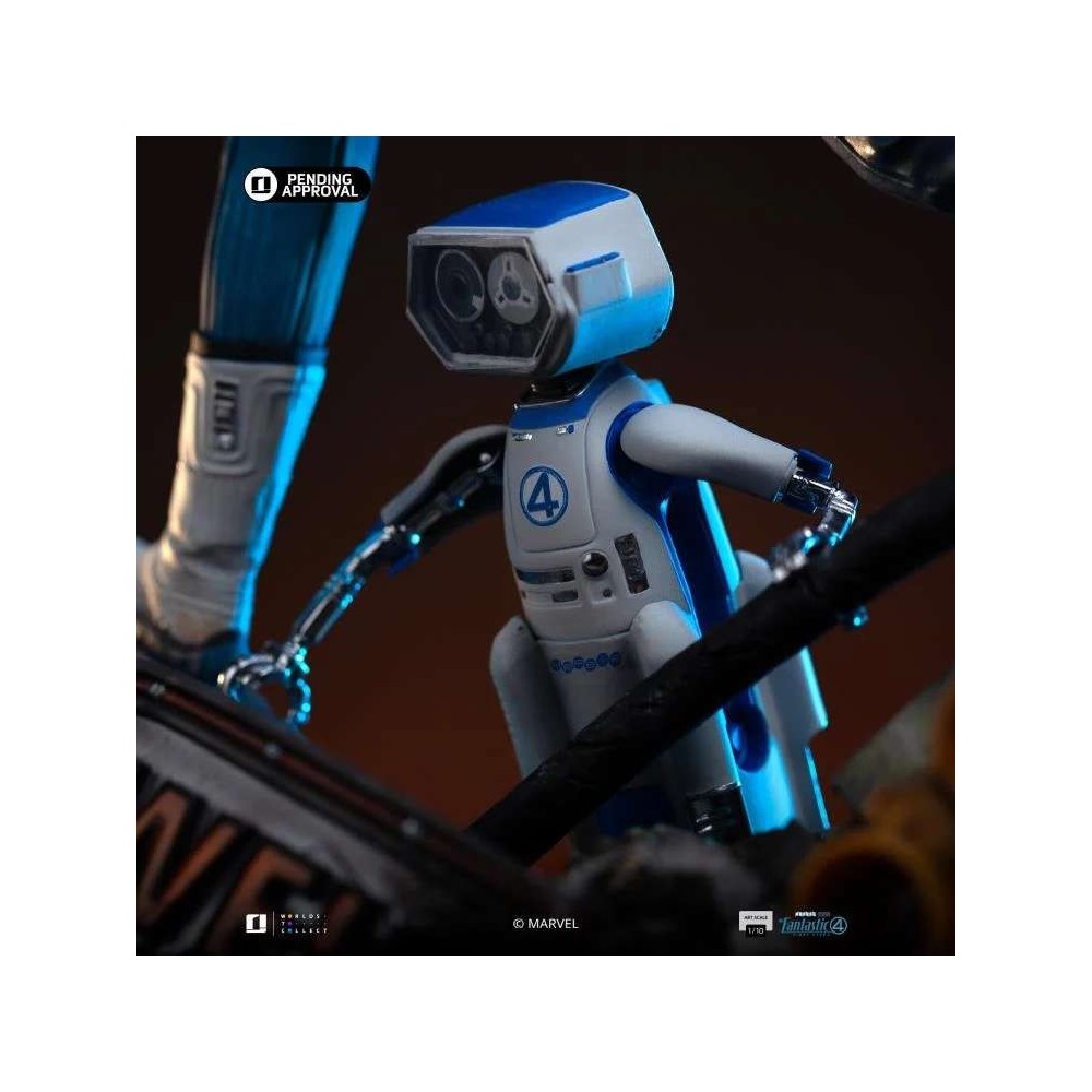 FANTASTIC FOUR FIRST STEPS MISTER FANTASTIC & H.E.R.B.I.E. ART SCALE STATUA IRON STUDIOS