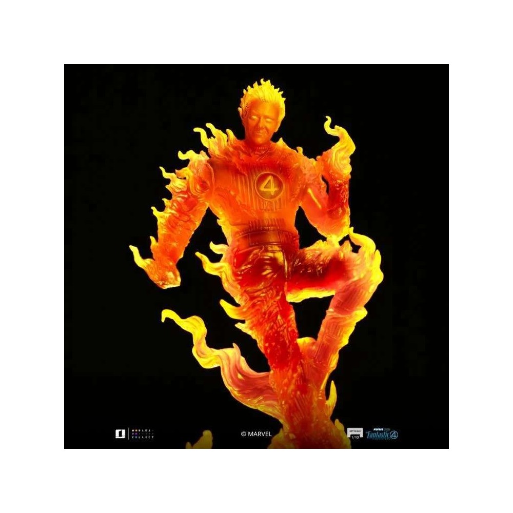 FANTASTIC FOUR FIRST STEPS HUMAN TORCH ART SCALE STATUA IRON STUDIOS