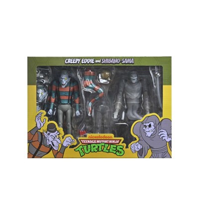 NECA TEENAGE MUTANT NINJA TURTLES CARTOON CREEPY EDDIE AND SHIBANO-SAMA 2-PACK ACTION FIGURES