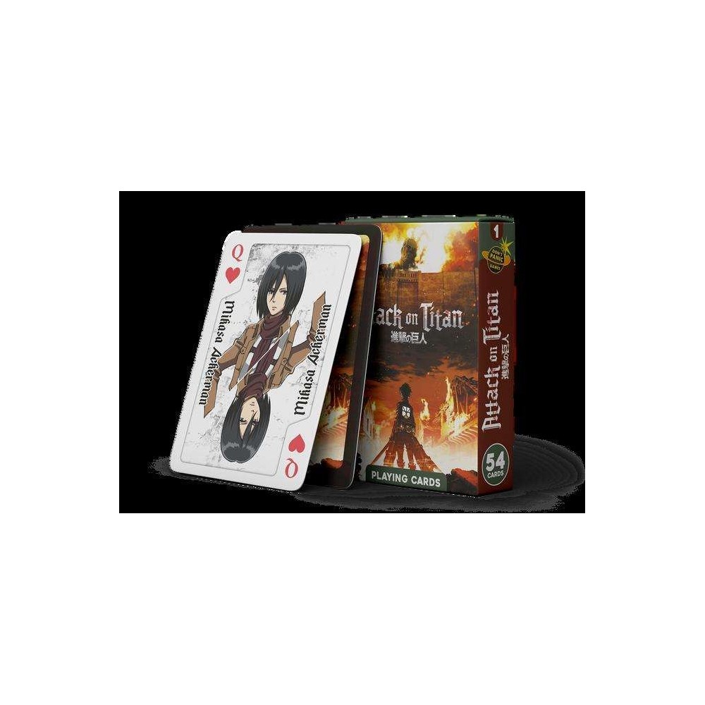 MANGACARDS L'ATTACCO DEI GIGANTI POKER PLAYING CARDS MAZZO CARTE DA GIOCO DO NOT PANIC GAMES