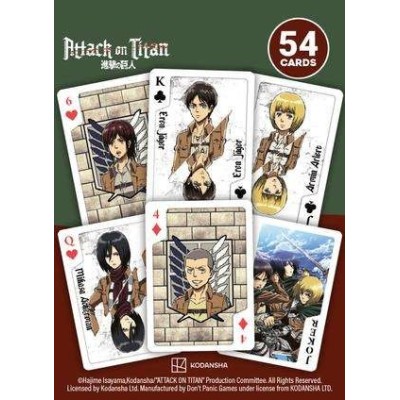 MANGACARDS L'ATTACCO DEI GIGANTI POKER PLAYING CARDS MAZZO CARTE DA GIOCO DO NOT PANIC GAMES
