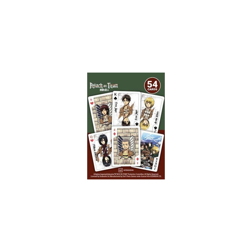 MANGACARDS L'ATTACCO DEI GIGANTI POKER PLAYING CARDS MAZZO CARTE DA GIOCO DO NOT PANIC GAMES
