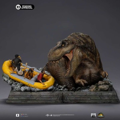 IRON STUDIOS JURASSIC WORLD REBIRTH T-REX RIVER SCENE DEMI ART SCALE 1/20 STATUE RESIN FIGURE