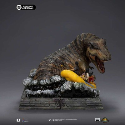 JURASSIC WORLD REBIRTH T-REX RIVER SCENE DEMI ART SCALE 1/20 STATUA FIGURE IRON STUDIOS