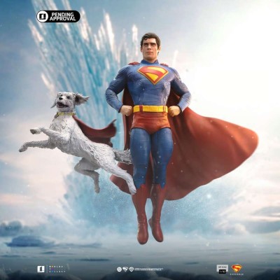 IRON STUDIOS SUPERMAN LEGACY SUPERMAN & KRYPTO 1/10 ART SCALE STATUE RESIN FIGURE