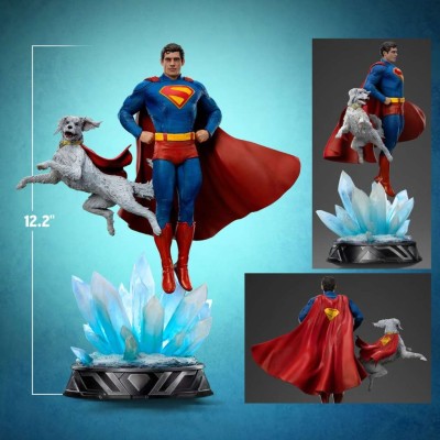 SUPERMAN LEGACY SUPERMAN & KRYPTO 1/10 ART SCALE STATUA FIGURE IRON STUDIOS