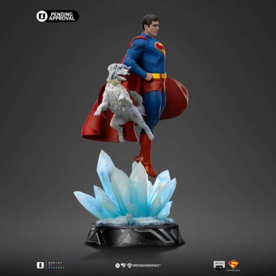 SUPERMAN LEGACY SUPERMAN & KRYPTO 1/10 ART SCALE STATUA FIGURE IRON STUDIOS