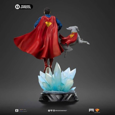 SUPERMAN LEGACY SUPERMAN & KRYPTO 1/10 ART SCALE STATUA FIGURE IRON STUDIOS