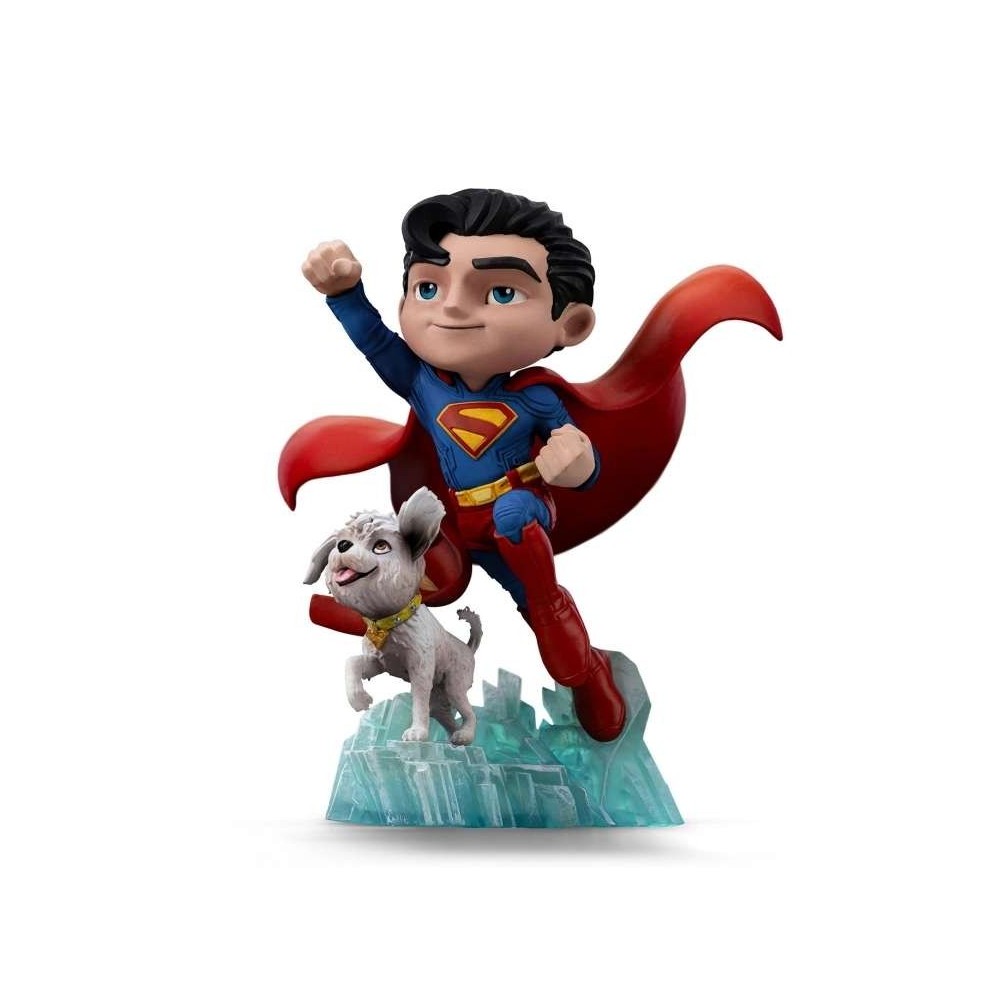 SUPERMAN LEGACY SUPERMAN & KRYPTO MINICO FIGURE STATUA IRON STUDIOS