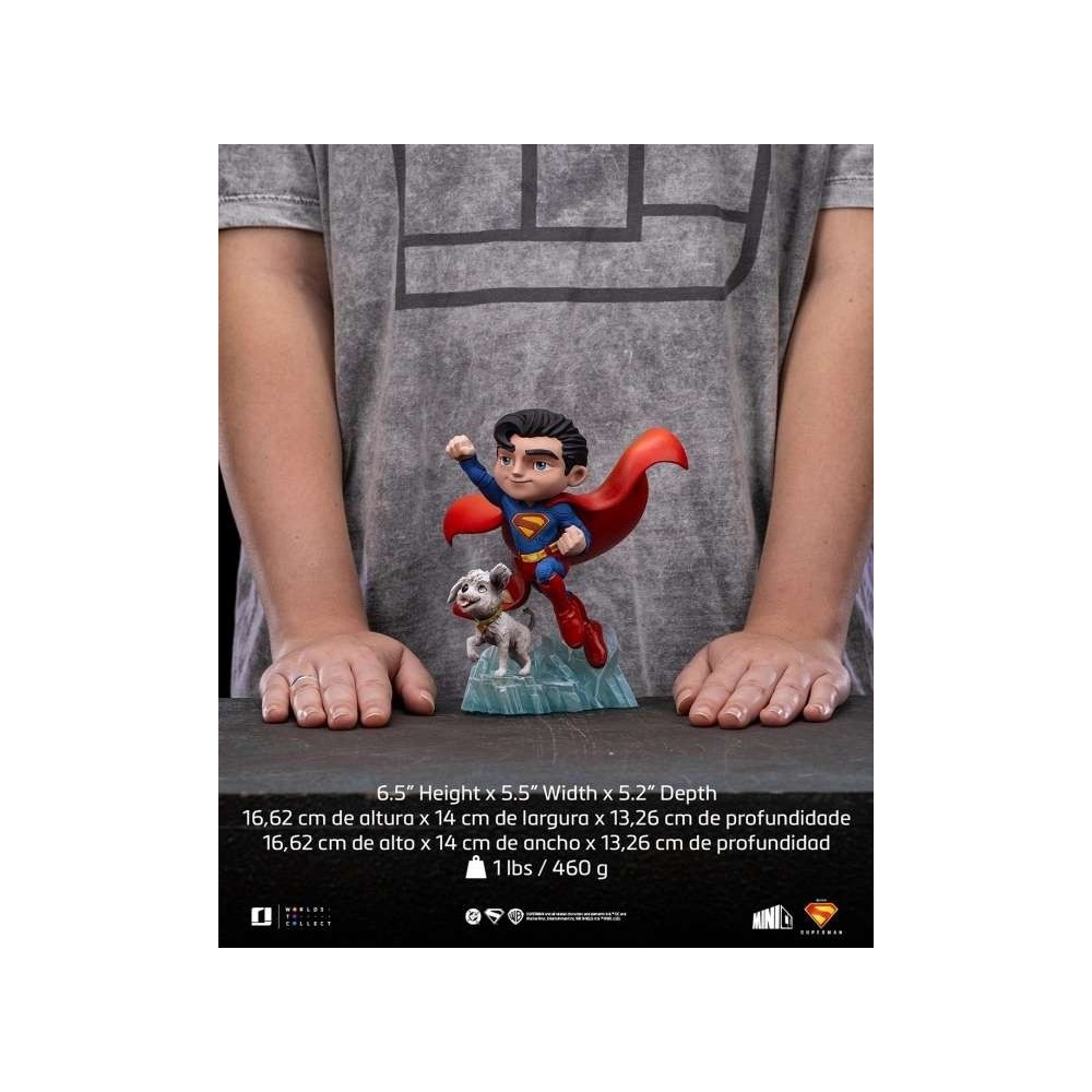 IRON STUDIOS SUPERMAN LEGACY SUPERMAN & KRYPTO MINICO FIGURE RESIN STATUE