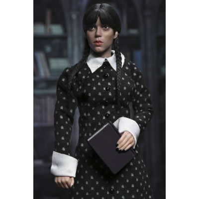 WEDNESDAY ADDAMS CLASSIC DRESS CLOTHED ACTION FIGURE NECA